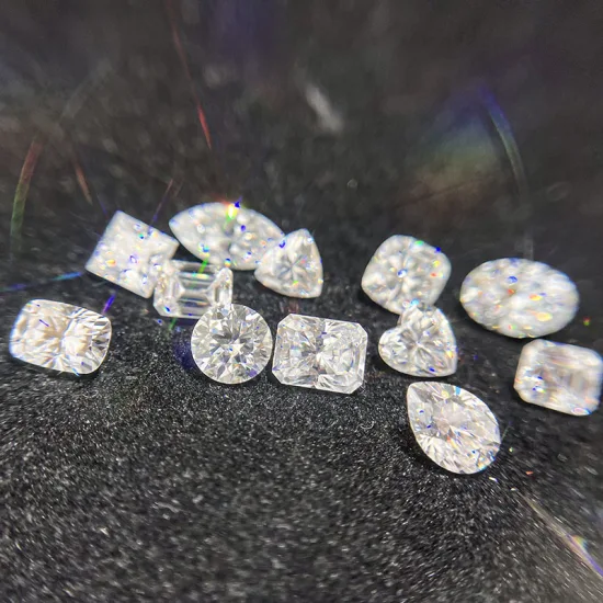 Prix ​​d'usine 5 $ par Carat Gra rond brillant diamant taille D couleur Moissanite pierre en vrac 1CT 2CT 3CT